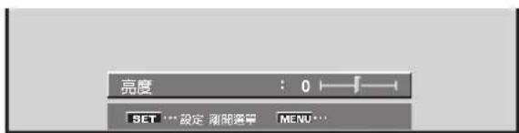 亮度 : 0 SET ***設定 潮開選單 MENU...
