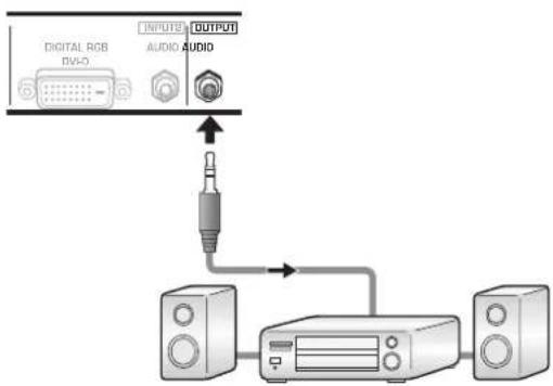 PIONEER PDP-50MXE1 - Aansluiting maken op de audio- uitgangsaansluiting - 1
