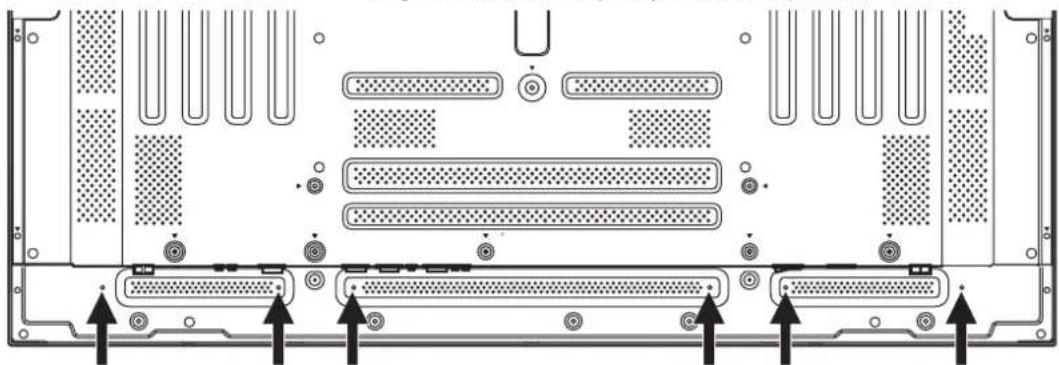 PIONEER PDP-50MXE1 - Para colocar las abrazaderas rápidas en la pantalla - 1