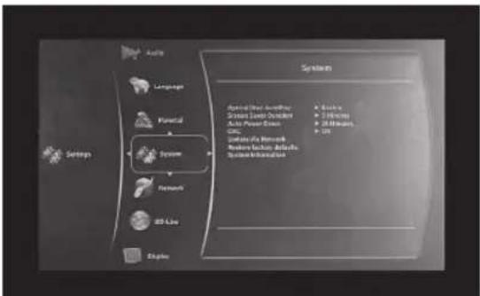 Settings Language Planar System Remote 80 Line Options System Normal/Other: Software Single Level: Outlets Active Power: Press URL Local/Local Network Remote: Local: Defaults System: Information • Books • 3.1 Windows • 20.0 Mbps • 100