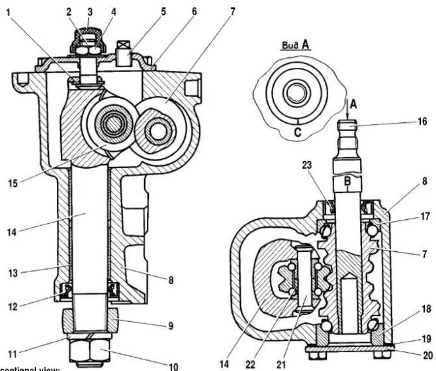 1 2 3 4 5 6 7 Bud A A C 16 15 14 13 8 12 9 11 10 23 B 8 17 7 18 19 20 14 22 21 sectional view: