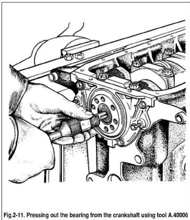 Illustration of hands operating a mechanical component with a tool, no visible text or symbols in the diagram itself.