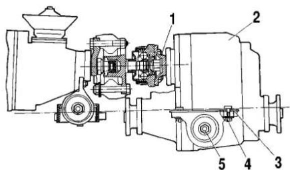 Technical diagram of a mechanical device with numbered components for identification