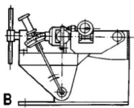 Technical line drawing of a mechanical assembly with no visible text or symbols