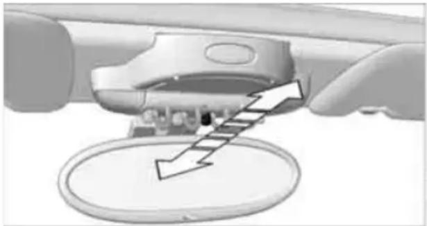 Close-up of a mechanical component with directional arrows indicating motion or force (no text or symbols)