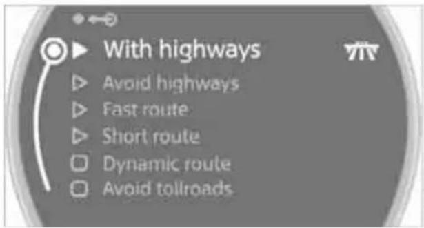 With highways Avoid highways Fast route Short route Dynamic route Avoid tollroads