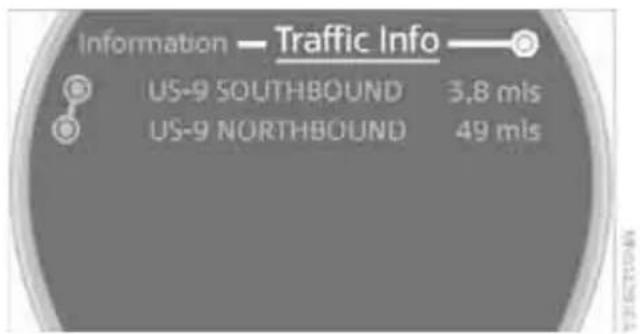 Information — Traffic Info US-9 SOUTHBOUND 3.8 mls US-9 NORTHBOUND 49 mls