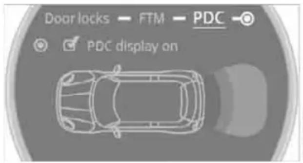 Door locks - FTM - PDC PDC display on