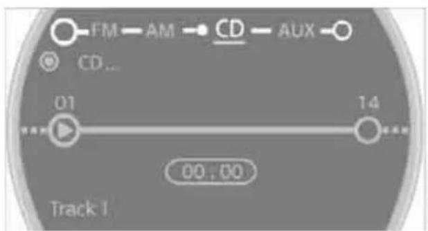 FM - AM - CD - AUX - CD... 01 14 00 : 00 Track 1