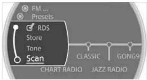 FM ... Presets RDS Store Tone Scan CLASSIC GONG9 CHART RADIO JAZZ RADIO