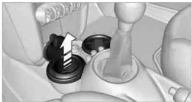 Interior view of a car gear shift lever mechanism (no text or symbols visible)