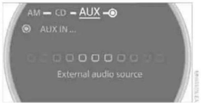 AM - CD - AUX AUX IN ... External audio source