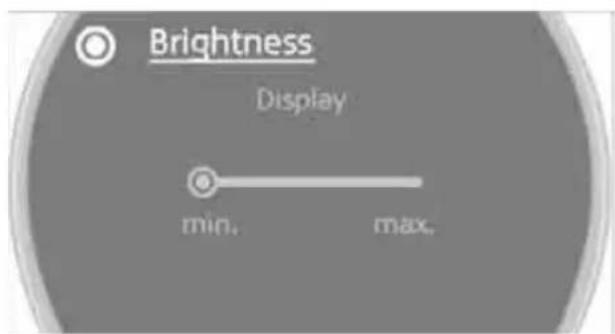 Brightness Display min. max.