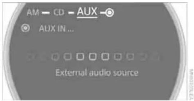 AM - CD - AUX - AUX IN ... External audio source