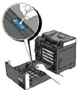 DELL 2130cn - Rengøring af CTD-sensoren inde i printeren - 4