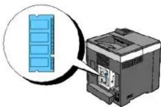 DELL 2130cn - Installation af en hukommelse - 3