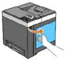 DELL 2130cn - Udtagning af den brugte tonerpatron - 1