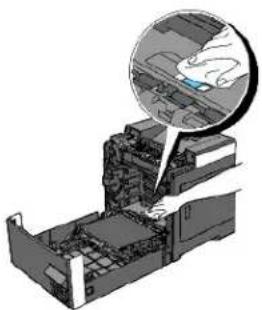 DELL 2130cn - Rengøring af fremførselsvalsen inde i printeren - 5