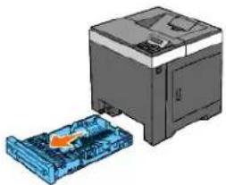DELL 2130cn - Udtagning af den brugte retard roller-alse fra standard 250-ark bakke - 2