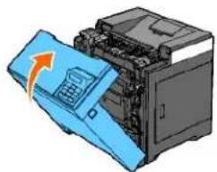 DELL 2130cn - Rengøring af fremførselsvalsen inde i printeren - 8