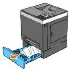 DELL 2130cn - Fjernelse af fastklemt papir fra 250 ark-ilæggeren (ekstraudstyr) - 1
