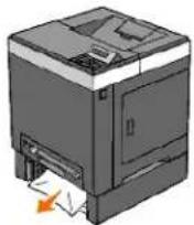 DELL 2130cn - Fjernelse af fastklemt papir fra 250 ark-ilæggeren (ekstraudstyr) - 2