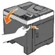 DELL 2130cn - Rengøring af fremførselsvalsen inde i printeren - 2