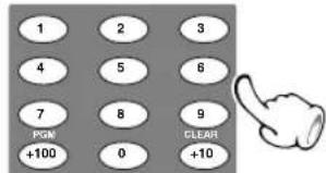 1 2 3 4 5 6 7 8 9 PGN +100 0 CLEAR +10
