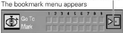 The bookmark menu appears Go To Mark 1 2 3 4 5 6 7 8 9