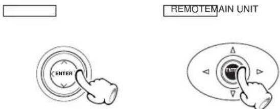 REMOTE MAIN UNIT ENTER