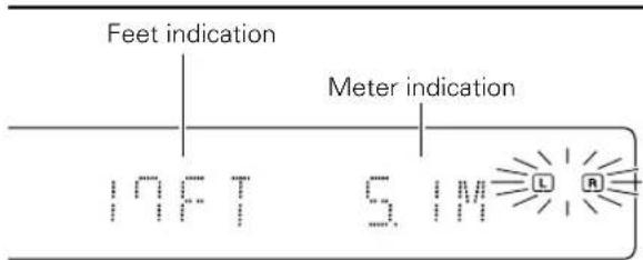 Feet indication Meter indication 10 FT 5.1M L R