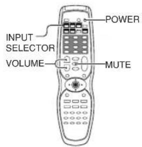 INPUT SELECTOR VOLUME POWER MUTE
