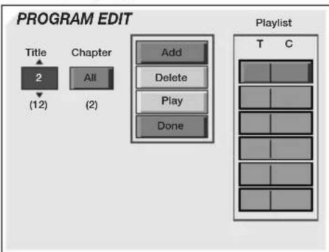 KENWOOD DVT-6100K - Program edit display appears. - 1