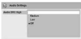 PIONEER DCS-368K - Menu for lydindstilling - 2