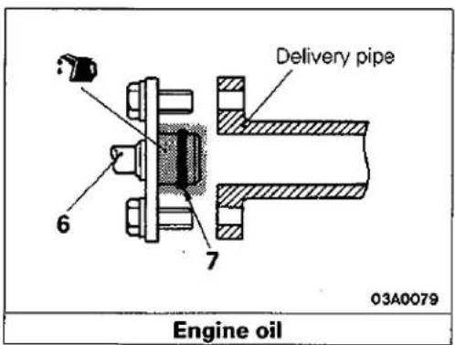 Delivery pipe 6 7 03A0079 Engine oil
