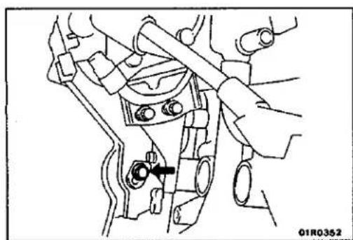 MITSUBISHI Colt (1992) - • ADJUSTMENT OF TIMING BELT TENSION - 1