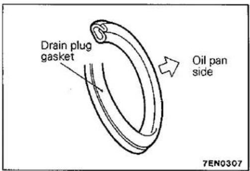 Drain plug gasket Oil pan side 7EN0307
