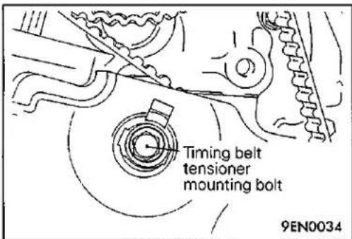 Timing belt tensioner mounting bolt 9EN0034