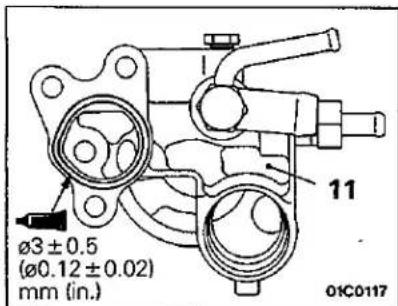 Ø3 ± 0.5 (Ø0.12 ± 0.02) mm (in.) 11 01C0117