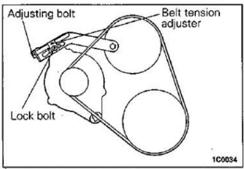 Adjusting bolt Belt tension adjuster Lock bolt 1C0034