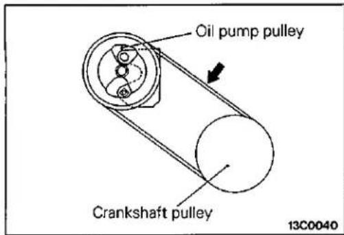 Oil pump pulley Crankshaft pulley 13C0040