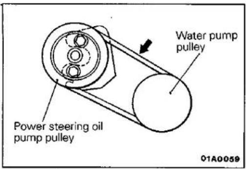 Power steering oil pump pulley Water pump pulley 01A0059