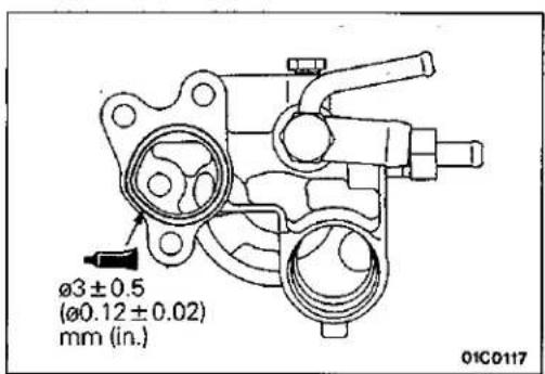 Ø3 ± 0.5 (Ø0.12 ± 0.02) mm (in.) 01C0117