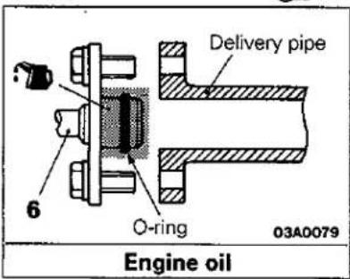 Delivery pipe O-ring 6 03A0079 Engine oil