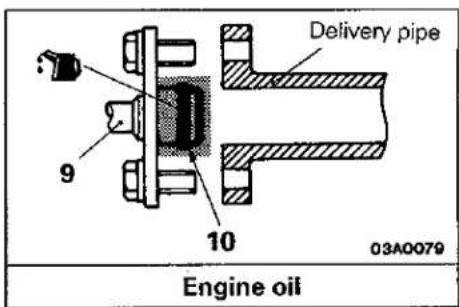Delivery pipe 9 10 03A0079 Engine oil