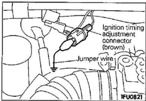 Ignition timing adjustment connector (brown) Jumper wire IFU0821