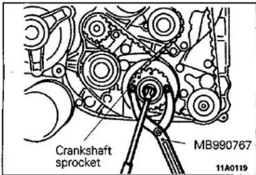 Crankshaft sprocket MB990767 11A0119
