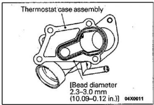 Thermostat case assembly [Bead diameter 2.3-3.0 mm (10.09-0.12 in.)] 04X0011