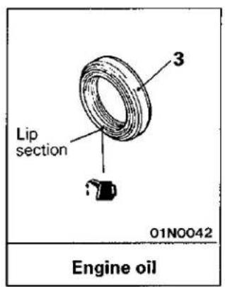 3 Lip section 01N0042 Engine oil