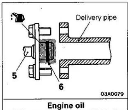 Delivery pipe 5 6 03A0079 Engine oil